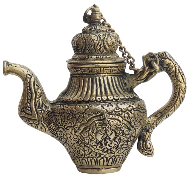 Brass Tea Pot Kettle, Ketli- 7*3.5*6 Inch (BS1370 C)