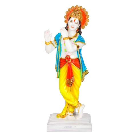 Marble Dust Krishna Murlidhar God Idol statue - 16.5*6*16.5 Inches (MB0194)
