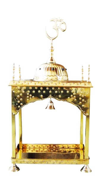 Handcrafted Full Brass Temple Pooja Mandir