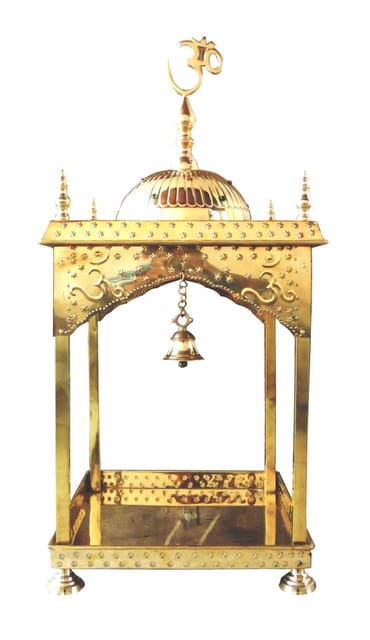 Handcrafted Brass Temple Round Dom for Pooja