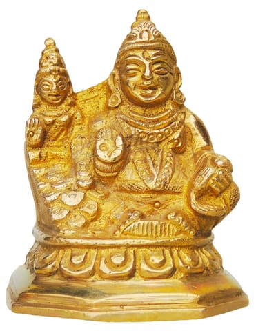 Brass Showpiece Kuber Ji God Idol Statue - 2.5*2*3 inch (BS396 A)