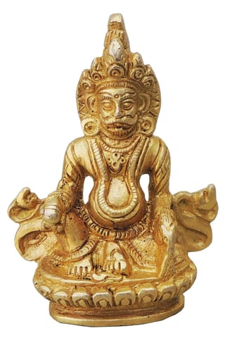 Brass Showpiece Kuber Ji God Idol Statue - 3*1.5*4.2 inch (BS396 F)