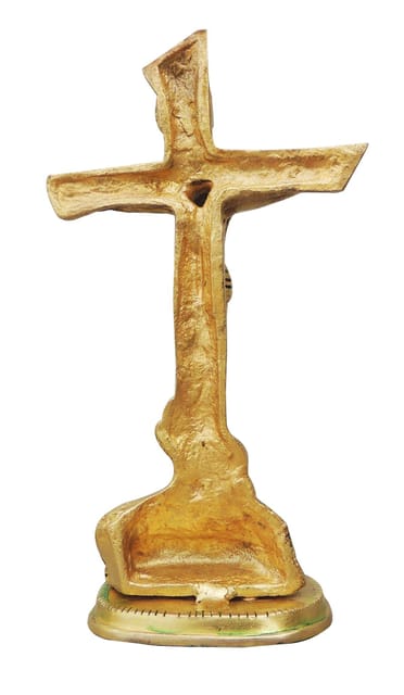 Handcrafted Brass Jesus On Cross Statue