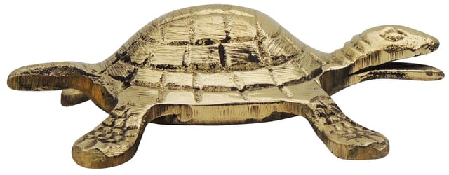 Brass Showpiece Tortoise Statue Small  - 4*3.3*1 inch (Z184 G)