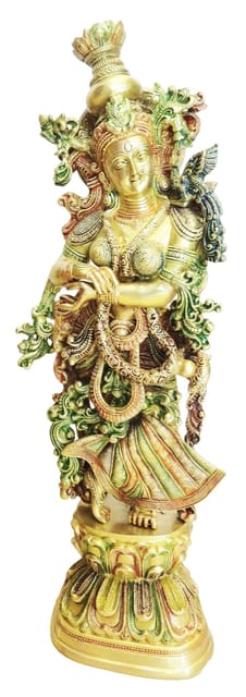 Brass Showpiece Radha God Idol Statue  - 8*6*29 inch (BS073 R)