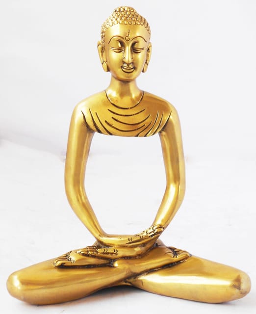 Brass Showpiece Buddha Invisible Statue - 8*2.5*10 Inch (BS1117 A)