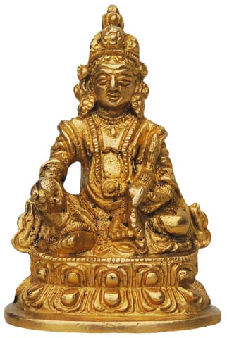Brass Gift Center Brass Showpiece Kuber Ji God Idol Statue - 2.5*2*3.5 inch (BS396 E)