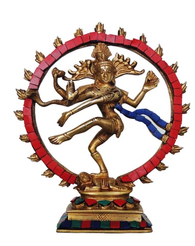 Brass Showpiece Nataraj Statue - 7.5*2.7*8.5 Inch (BS877 A)
