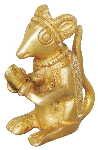 Brass Showpiece Brass Rat (Chooha) Statue - 1*2*2 Inch (BS1051 C)