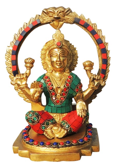 Brass Showpiece Laxmi Ji Statue - 6.6*3.7*8 Inch (BS1005 L)