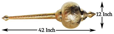 Brass Hanuman Mace, Gada No. 11 - 12*12*42 Inch (Z531 K)