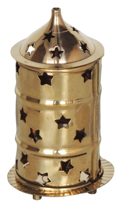 Brass Table Decor Oil Lamp, Deepak - 2.5*2.5*4.5 Inch (Z539 A)
