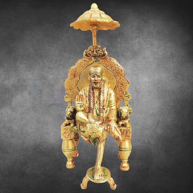 Brass Showpiece Sai Baba God Idol Statue - 4*3.5*8.2 Inch (BS1304 F)