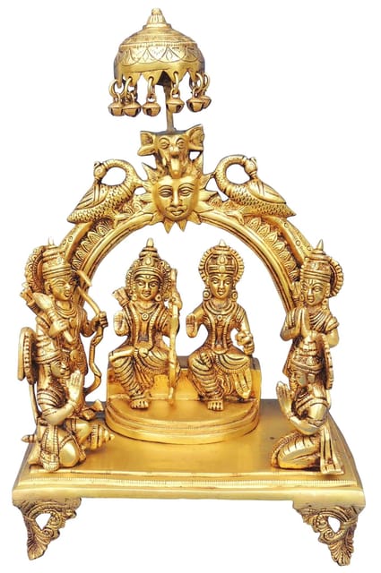 Brass Ram Darbar idol statue - 10.5*7*16.5 Inch (BS131 I)