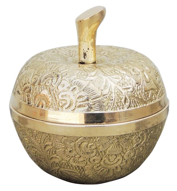 Brass Decorative Apple Shape Bowl - 2.5*2.5*2.8 Inch (F316 E)