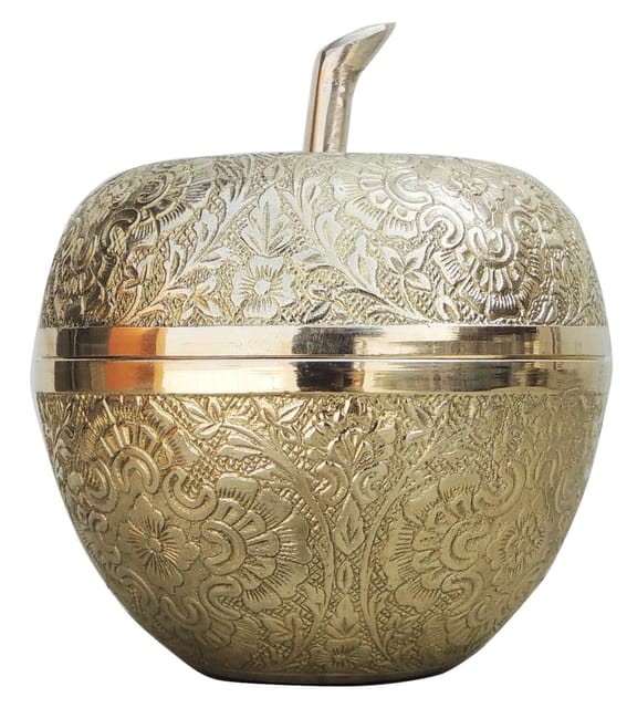 Brass Decorative Apple Shape Bowl - 4.8*4.8*5.2 Inch (F316 B)