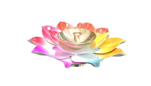 Brass decorative colourful Deepak Diwali Diya -4*4*1.2 Inch
