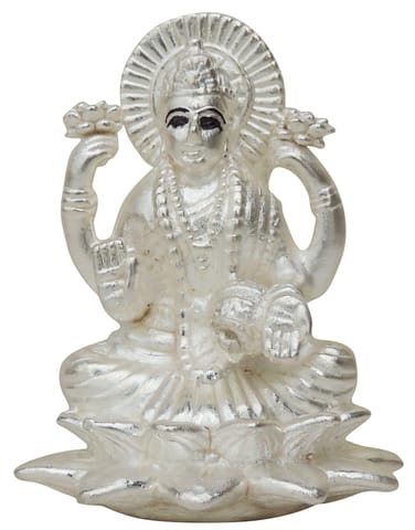 Pure Silver Laxmi ji Idol statue - 999 Hallmarked Silver Statue - 2.5*2.5*3.5 Inch, 49.4 gm (SL013 L )