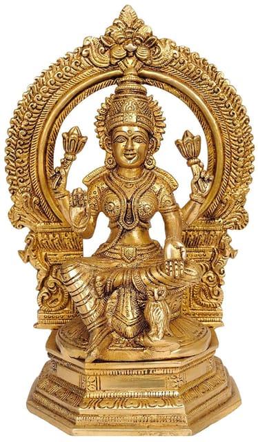 Brass Showpiece Laxmi Ji God Idol Statue - 6.2*3.5*9.6 Inch (BS1002 L)
