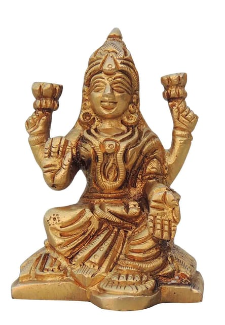 Brass Showpiece Laxmi God Idol Statue - 2.2*1.5*3 Inch (BS1338 L)