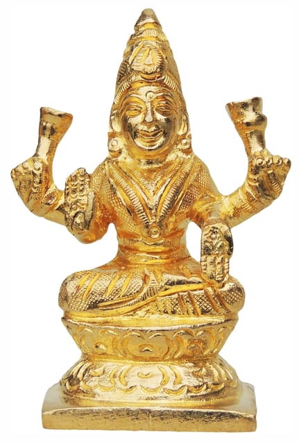 Brass Showpiece Laxmi Ji Golden God Idol Statue - 2.5*1.5*3.5 Inch (BS597 L)