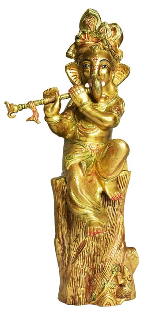 Brass Showpiece Ganesh Ji God Idol Statue - 7*6*21 Inch (BS1507 C)