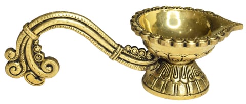 Brass Table Decor Deepak, Oil Lamp - 9*4*3 Inch (BS1503 E)