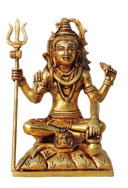 Brass Showpiece Shiv Ji God Idol Statue - 6*3.5*8.5 Inch (BS1450 D)