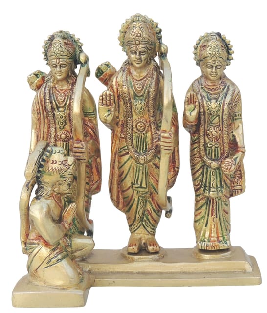 Brass Showpiece Ram Darbar On Same Base God Idol Statue-5*2.6*5.5 Inch (BS131 L)