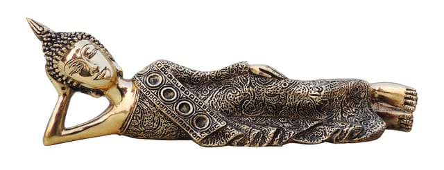 Brass Showpiece Sleeping Buddha Statue - 13.5*2.2*4.5 Inch (BS136 B )