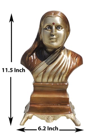 Brass Showpiece Ramabai Statue - 6.2*6.2*11.5 inch (BS1551 R)