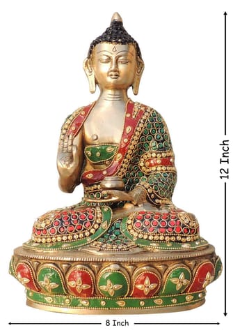 Brass Showpiece Buddha Ji God Idol Statue - 8*5*12 Inch (BS1547 F)