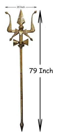 Brass Trishul - 20*5.5*79 Inch (Z138 Y)
