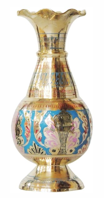 Brass Home & Garden Decorative Flower Pot, Vase - 3.8*3.8*8 Inch (F534 B)