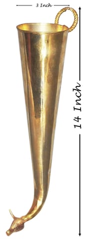 Brass Gaumukhi Shringi For Abhishek [500 ml] - 14*3*5 Inch (Z568 F)