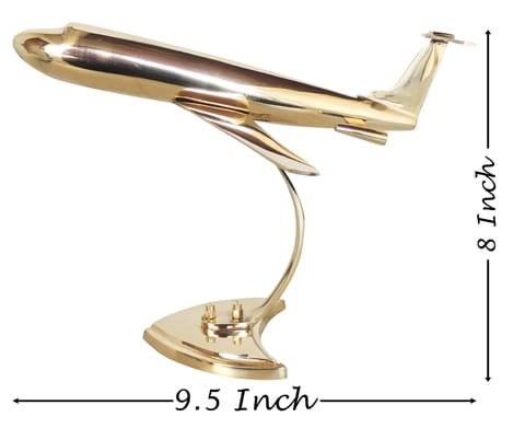 Brass Home Decorative Aeroplane J3, Jahaj - 9.5*8*8 Inch (MR230 D)
