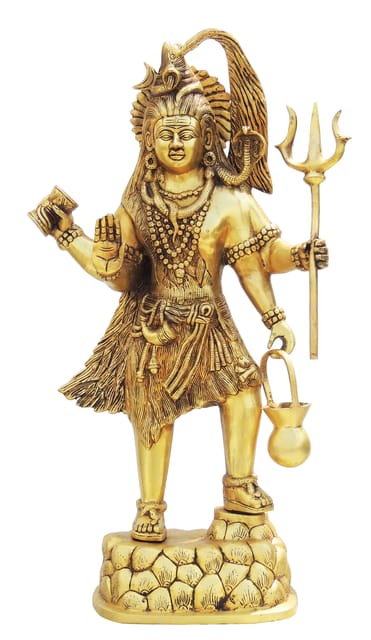 Brass Showpiece Shiv ji Idol Statue - 12.5*6.5*23 Inch (BS1363 K)