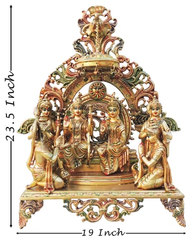 Brass Showpiece Ram Darbar God Idol Statue - 19*8.5*23.5 (BS131 S)