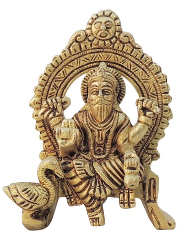 Brass Showpiece Vishwakarma Ji God Idol Statue - 3.2*1.5*4.5 Inch (BS957 H )