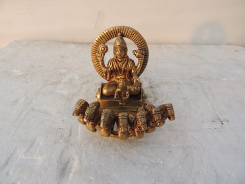 Brass Showpiece Surya Rath God Idol Statue - 4*5*4 Inch (BS1602 C)