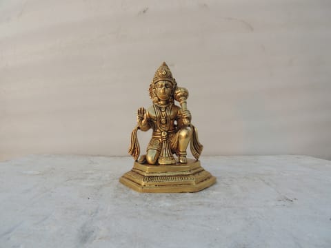 Brass Showpiece Hanuman Ji God Idol Statue - 5*3.5*6.5 Inch (BS1032 E)