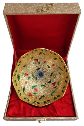 Brass Showpiece Bowl Diwali Gifting Item - 6*6*2.5 Inch (B229 G)