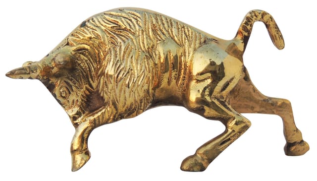Brass Showpiece Bull Statue - 6*2*3.5 Inch (AN081)