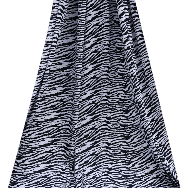 Woolen Lycra Zebra Print - KCC148174
