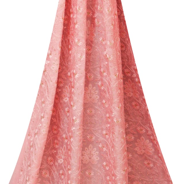 Bubblegum Pink Nokia Silk Embroidery