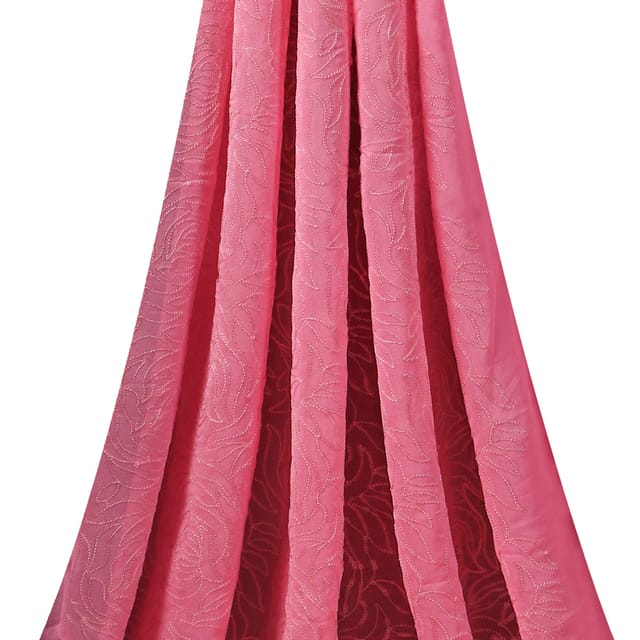 Pink Lemonade Sequins Embroidery Georgette