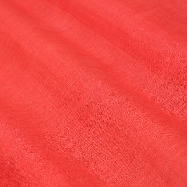 Scarlet Red Pure Matka Silk Fabric