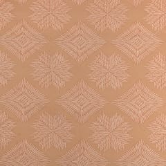 Apricot Chanderi Traditional Look Motif Embroidery Fabric