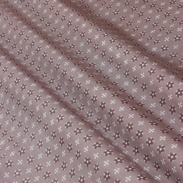 Lavendar Muslin Digital Floral Print Fabric