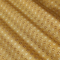 Latte Brown Muslin Digital Floral Print Fabric